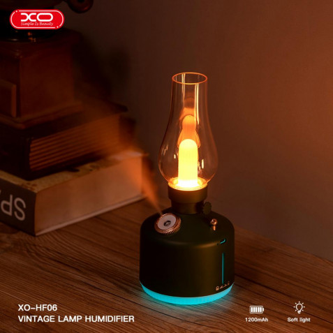 HUMIDIFICADOR LAMPARA VINTAGE NEGRO...