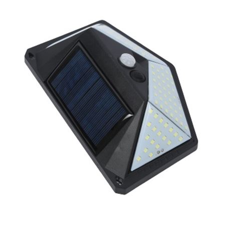 APLIQUE LED SOLAR 250LM ILUMINACIÓN 3 CARAS NEGRO ELBAT - EB0395-2