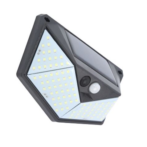 APLIQUE LED SOLAR 250LM ILUMINACIÓN 3 CARAS NEGRO ELBAT - EB0395-3