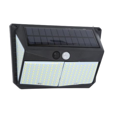 APLIQUE LED SOLAR 250LM ILUMINACIÓN 3 CARAS NEGRO ELBAT - EB0396-3